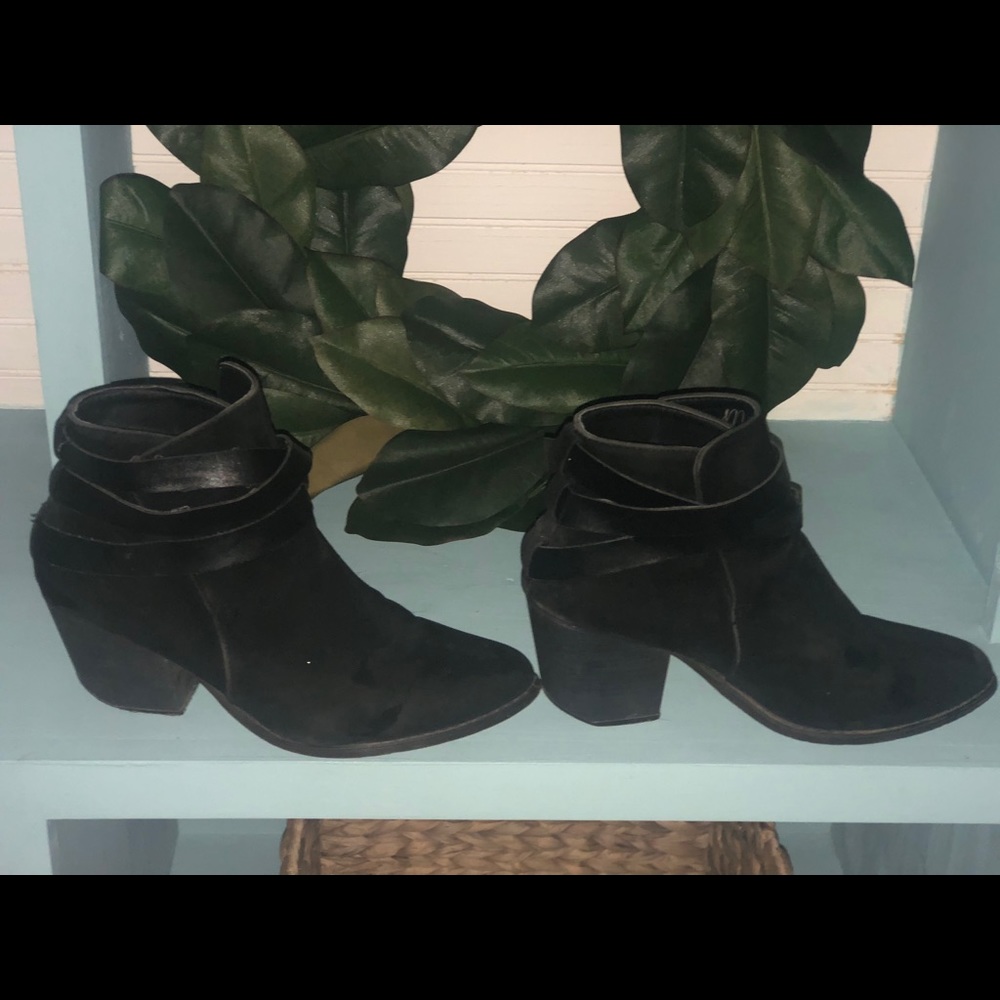 Strappy ankle booties